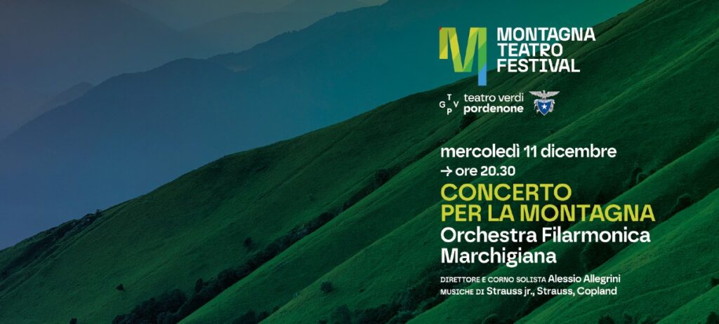 Mercoledì 11 dicembre Concerto per la Montagna