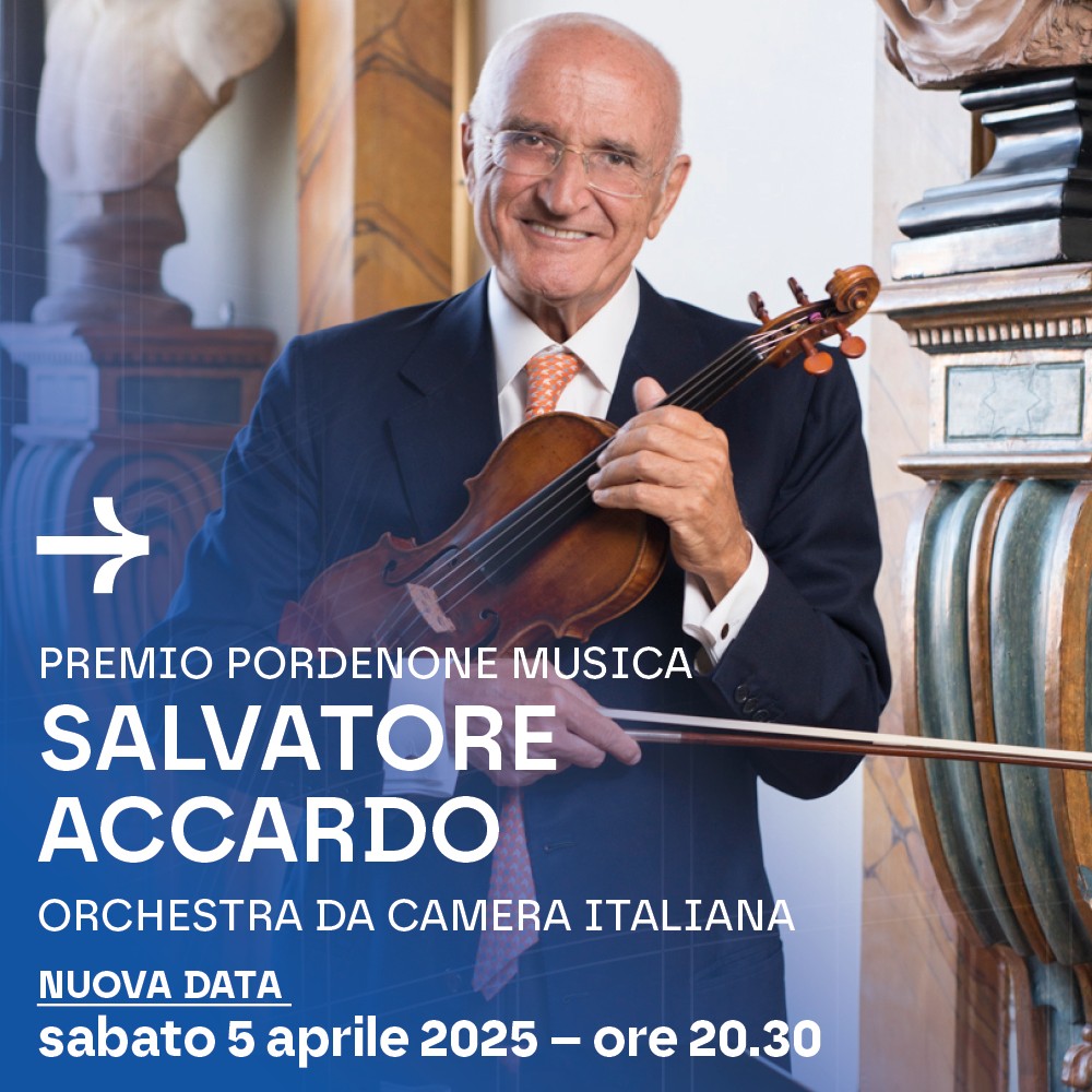 AVVISO: nuova data per il concerto del Premio Pordenone Musica a Salvatore Accardo