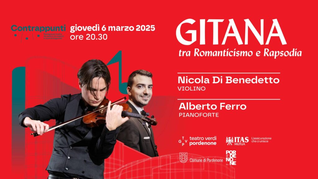 Due giovani virtuosi per la rassegna Contrappunti. Di Benedetto al violino e Ferro al pianoforte: “Gitana, tra Romanticismo e Rapsodia”