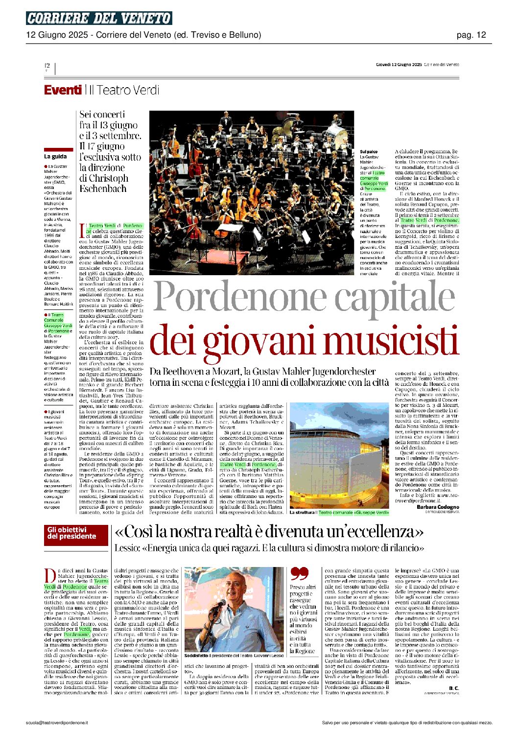 Rassegna stampa al 19 giugno 2025