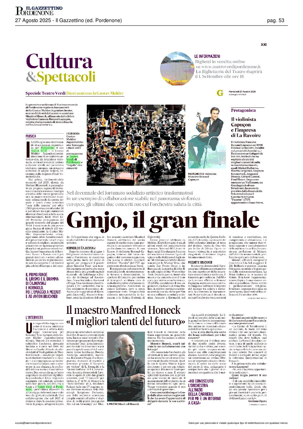 Rassegna stampa al 09 settembre 2025