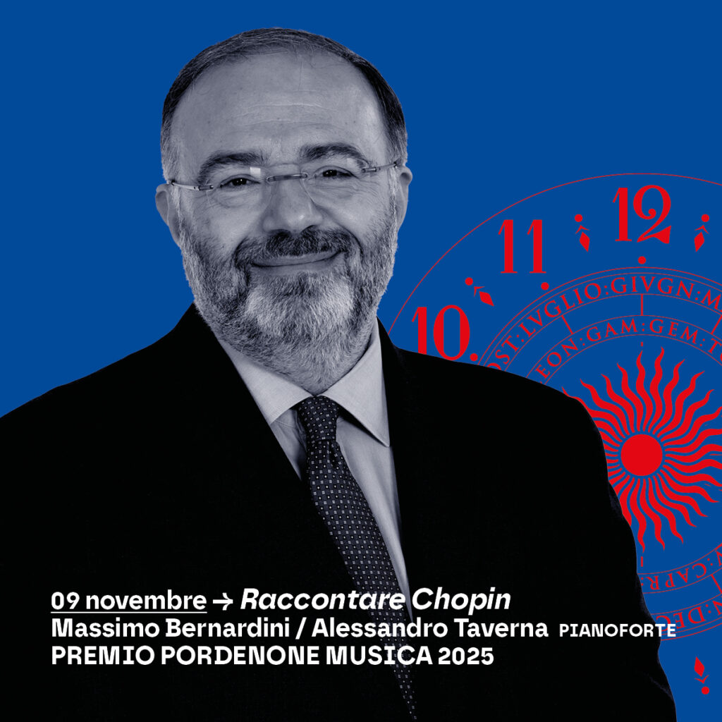 Premio Pordenone Musica, domenica 9 novembre, ore 18, consegna del premio a Massimo Bernardini
