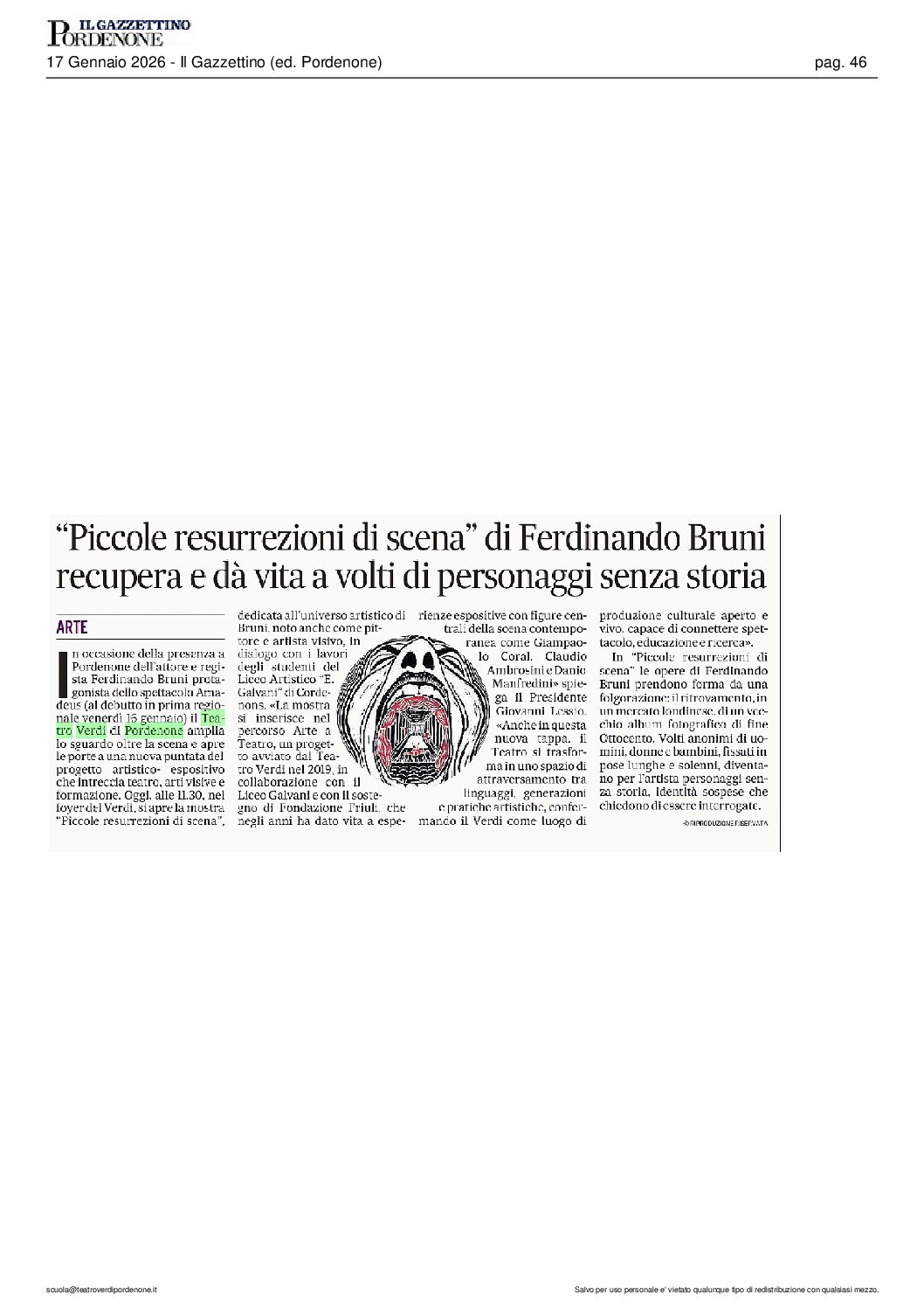 Rassegna stampa al 27 gennaio 2026