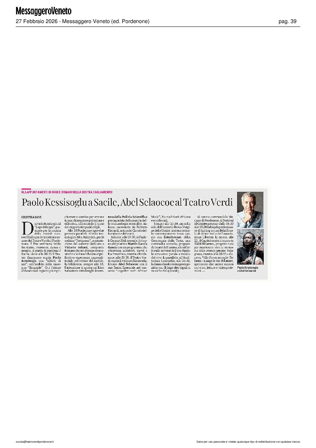 Rassegna stampa al 9 marzo 2026