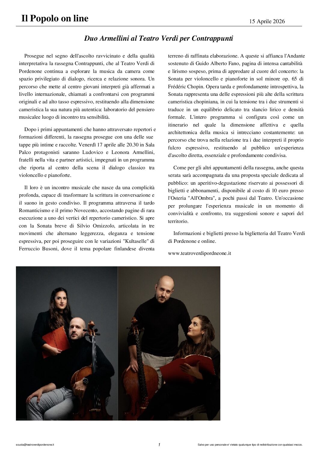 Rassegna stampa al 21 aprile 2026