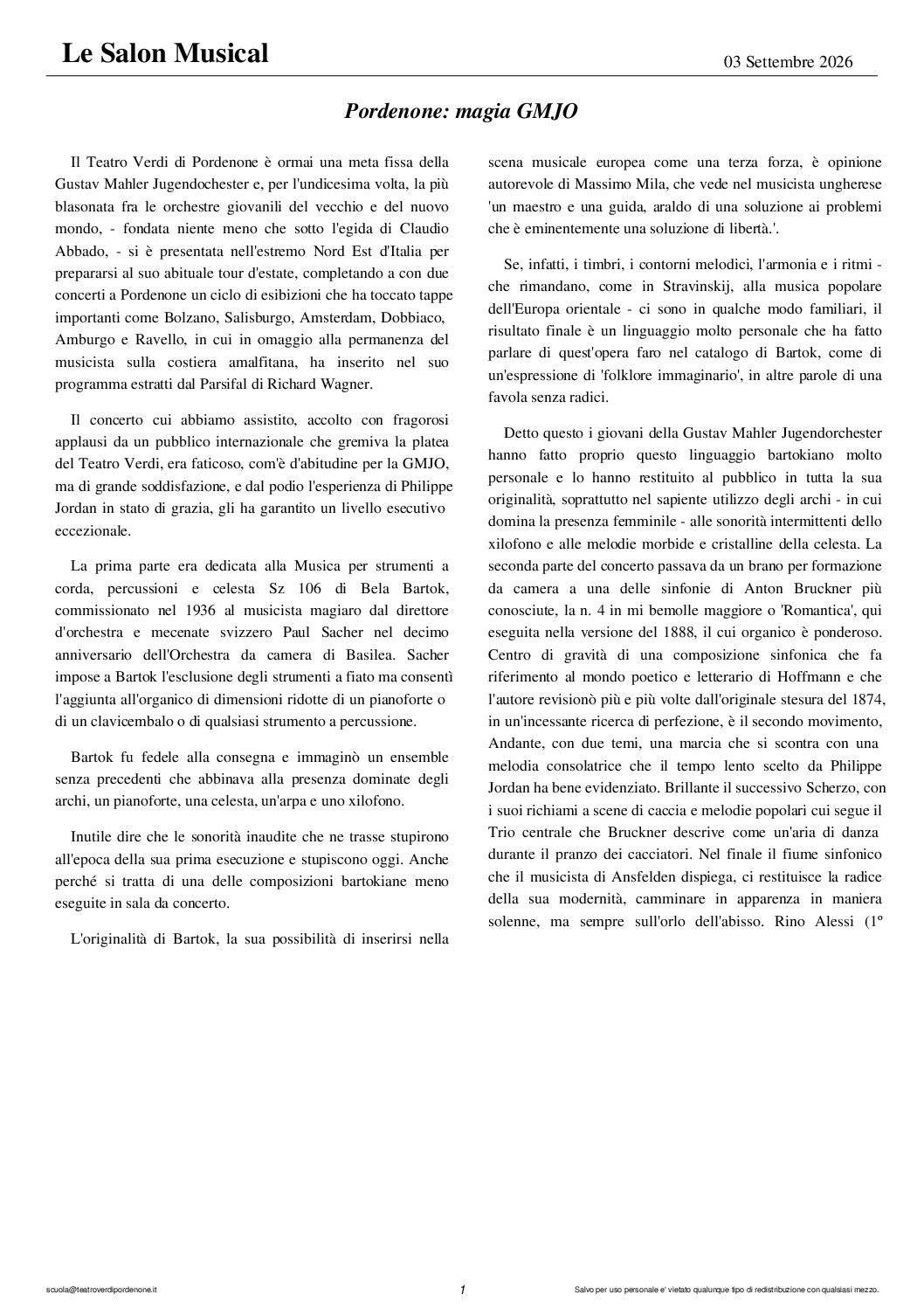 Rassegna stampa al 14 settembre 2026
